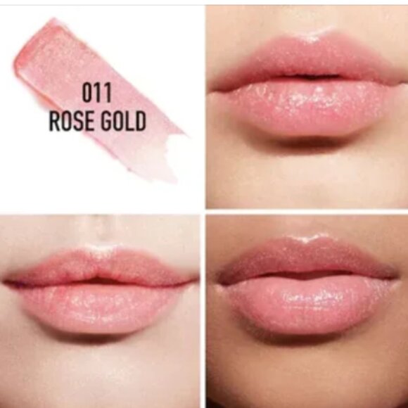 DIOR ADDICT LIP BALM LIP GLOW HOLO ROSE GOLD 011 DIOR **DISCONTINUED** BNIB - Picture 1 of 5